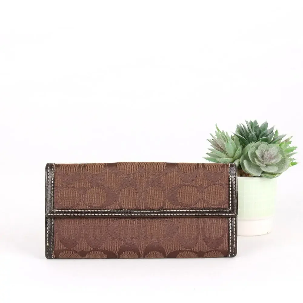 Coach Vintage Turn-Lock Signature Retro Wallet